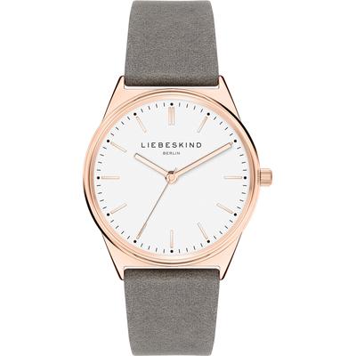 Quarzuhr LIEBESKIND BERLIN "LT-0292-LQ", rosa (grau), Armbanduhren, Damen, Quarzuhr
