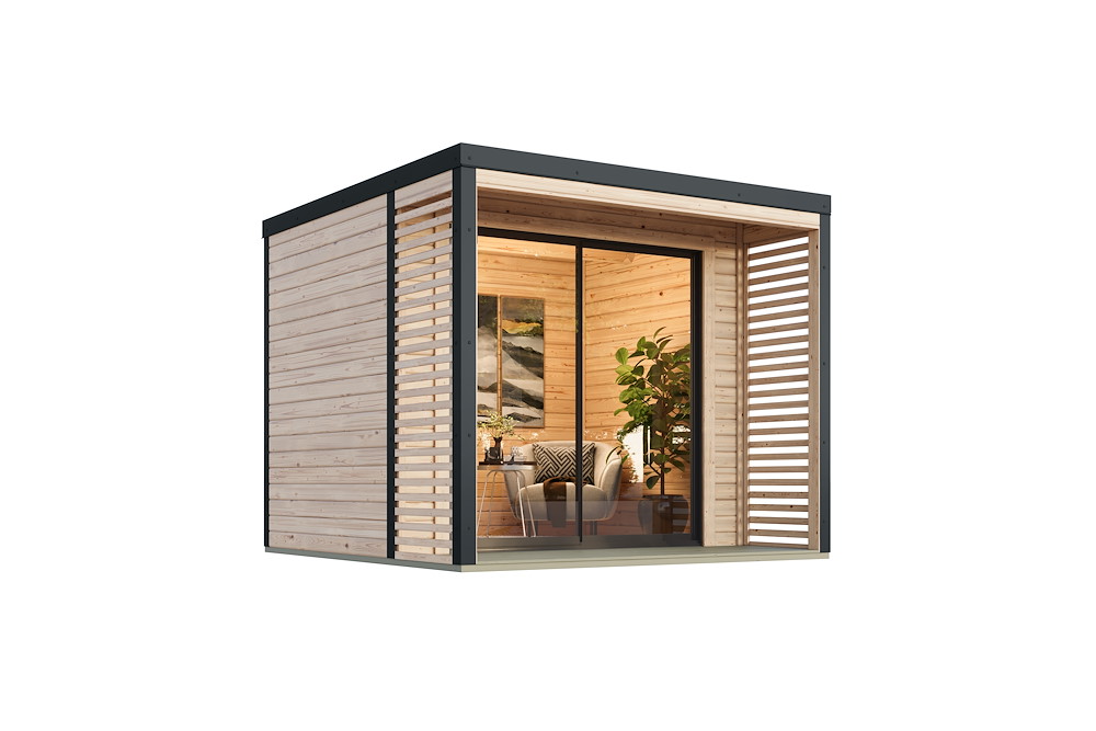 KARIBUHOLZT GH Saturn A natur 273x273x227 m.Fußboden anthrazit 16988340