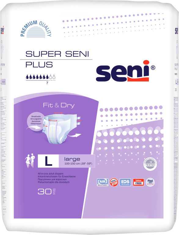 Seni Super Plus Large - 3 paquets de 30 protections