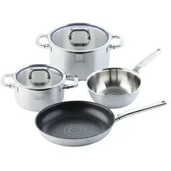 LAFER Chef ́s Edition Topf-& Pfannenset 4tlg. Ø20cm - Ø28cm Mehrschicht-Edelstahl