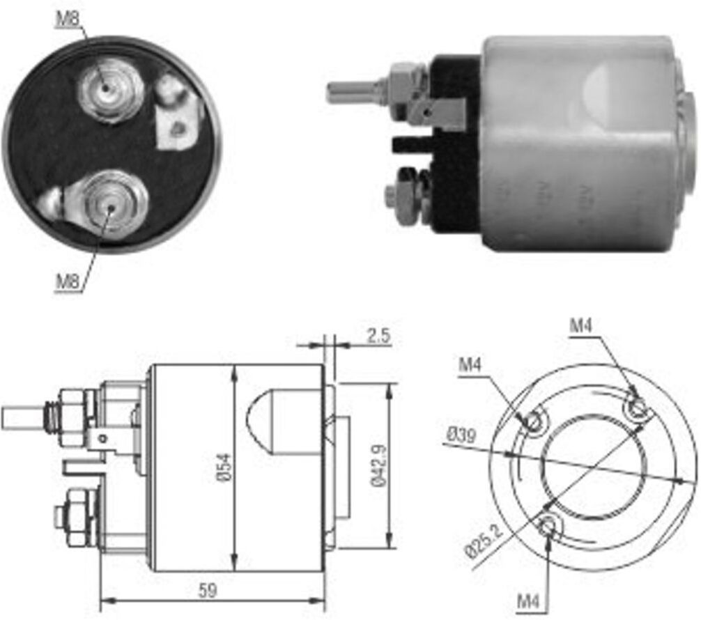 Meat & Doria Interruttore solenoide, avviamento 46310