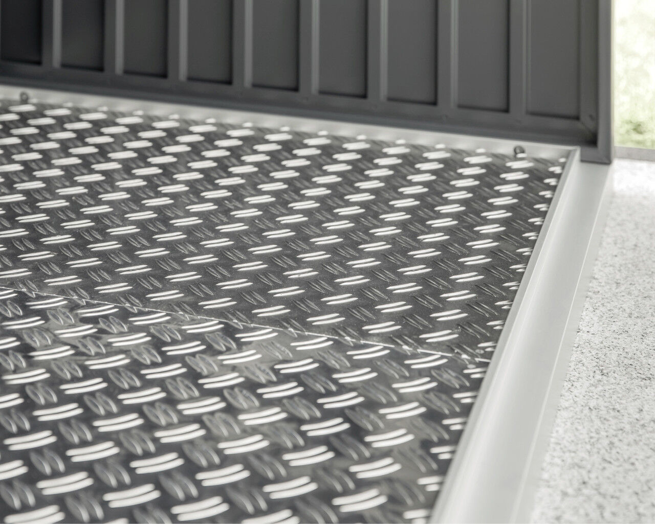 EcoStar Riffelblech-Boden Fußboden Paket Typ 1 für Kaminholzregal