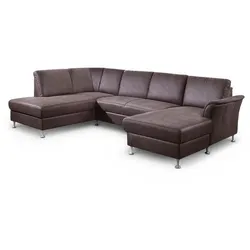 ponsel Wohnlandschaft S112 / L112 Flintstone Mikrofaser Braun Dunkelbraun