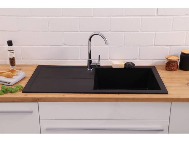 Küchenspüle Portland 100cm Schwarz