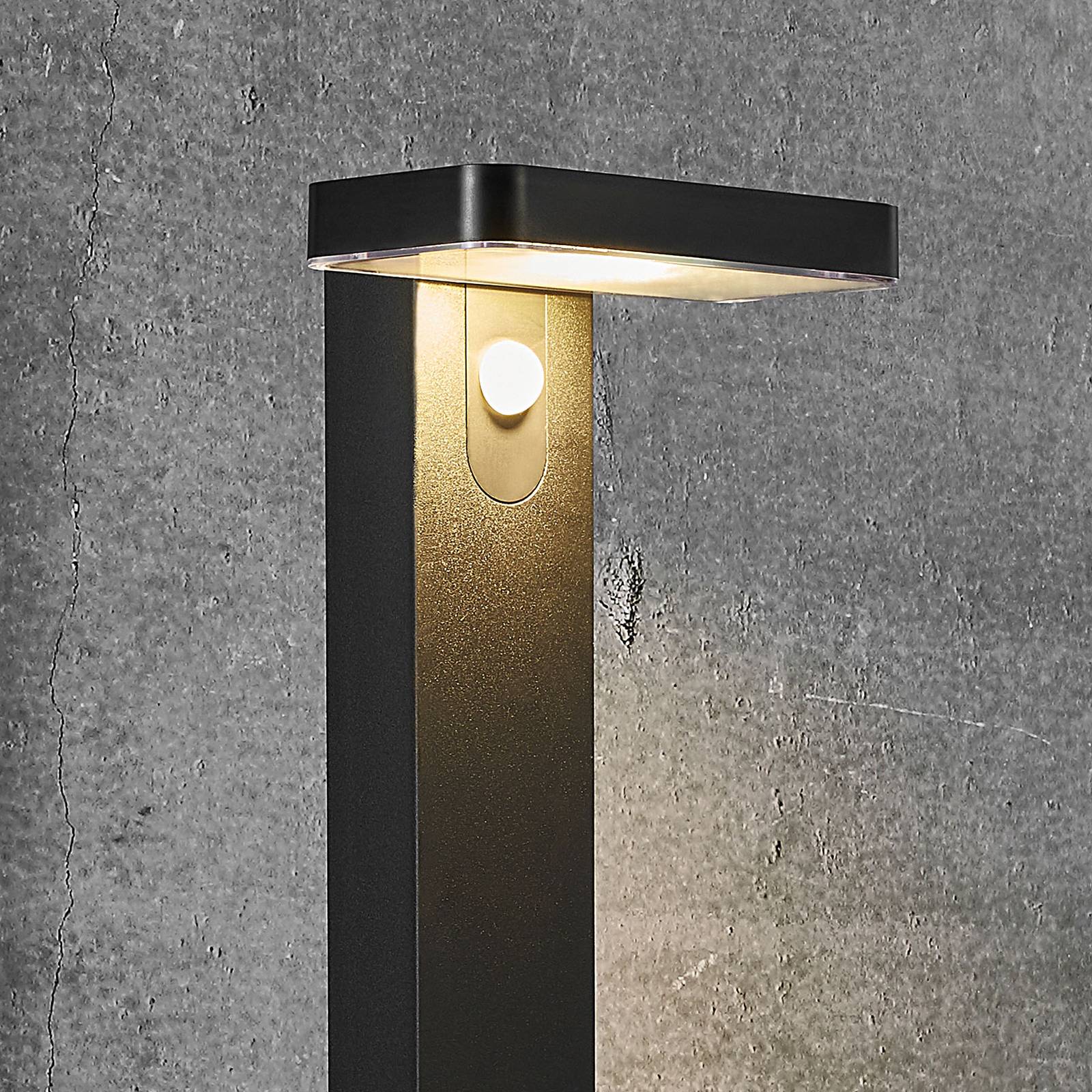 Nordlux LED-Solar-Wegeleuchte Rica Square, eckig Square, schwarz, Metall, Modern, Solarleuchten