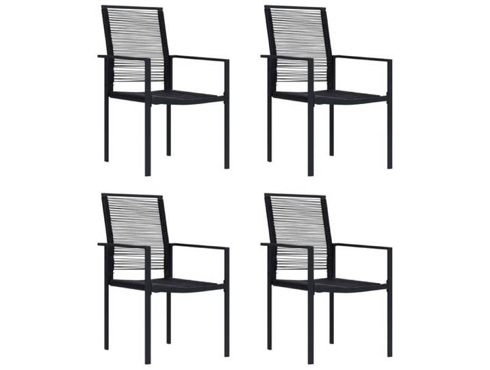 Chaises ergonomiques - Magnifique Chaises modernes de jardin et terrasse 4 PCS Rotin PVC Noir 60x55x90cm 5349