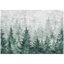 FOTOTAPETE Wald Bäume Grün 368x254 cm