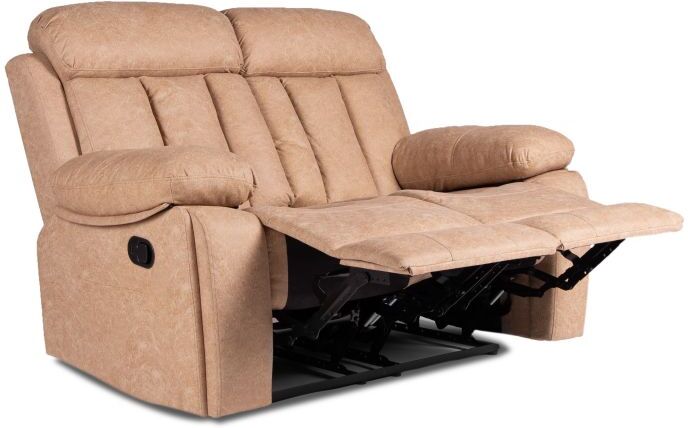 duehome Sofá relax de 2 plazas con reposapiés elevable 152 cm Kendal - Beige