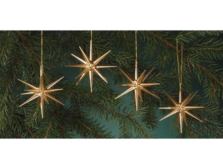 Christbaumschmuck ALBIN PREISSLER Handwerkskunst aus dem Erzgebirge , gold (goldfarben), Ø:10cm, Holzwerkstoff, Weihnachtsbaumschmuck, Christbaumschmuck, Weihnachtsdeko aus Holz