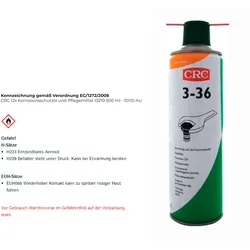CRC Korrosionsschutzöl und Pflegemittel 3-36 500 ml Spraydose - 10110-AU