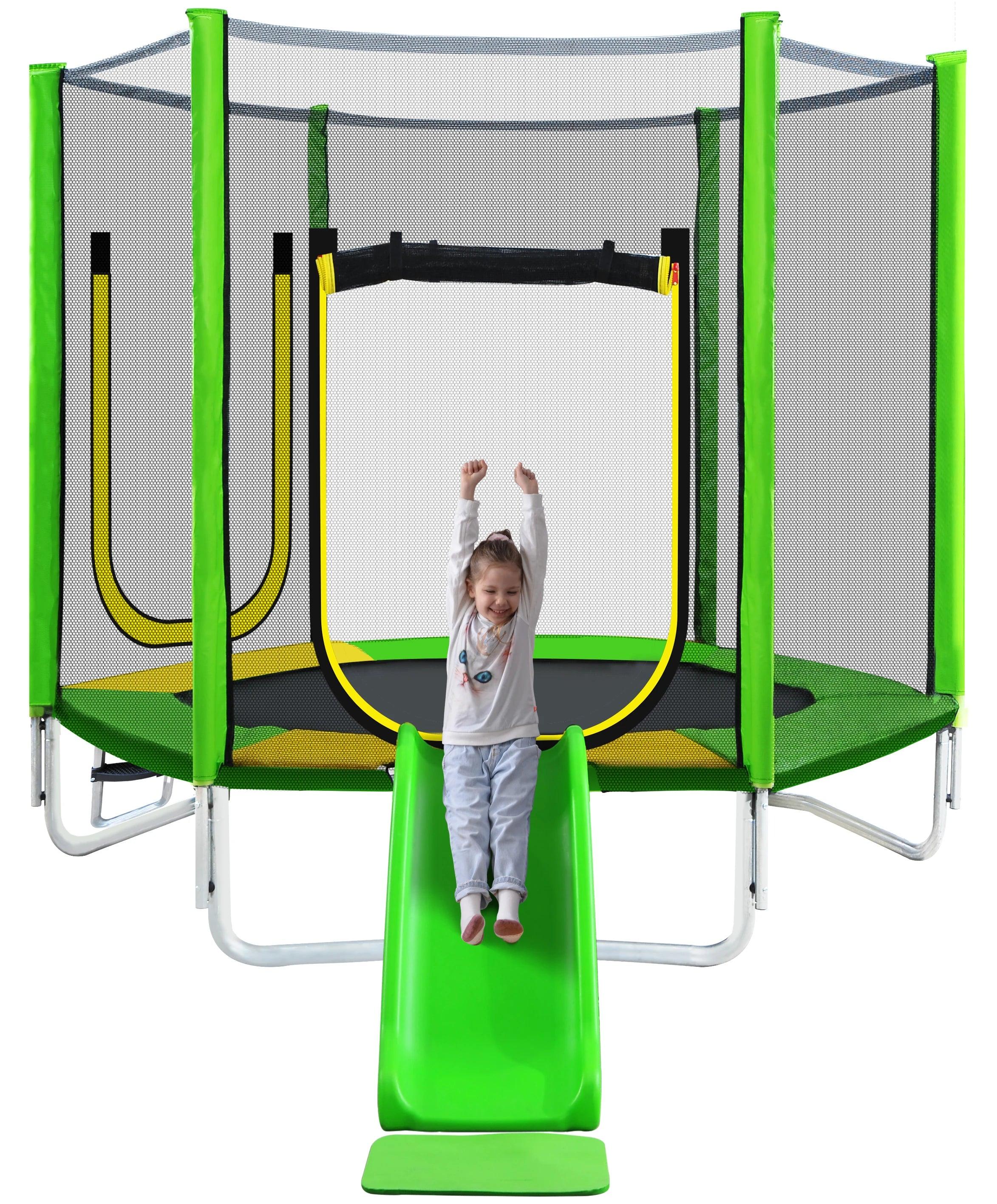 Trampoline - Hüpfburgen - Spielgeräte - Klettergerüste - Rutschen - Sicherheitsnetz 360°