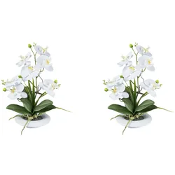 CREATIV green künstliche Pflanze Orchidee, 41 cm 2er Set