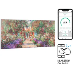 Wonderwall Air Art Smart Infrarotheizung 120x60cm 700W Wandinstallation  App-Steuerung Gartenweg