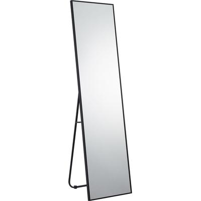Ganzkörperspiegel SALESFEVER "Eleganter Spiegel", schwarz, B:40cm H:150cm T:2cm, Aluminium, Spiegelglas, Spiegel, Mit elegantem, schwarzem Rahmen - 1 Stück
