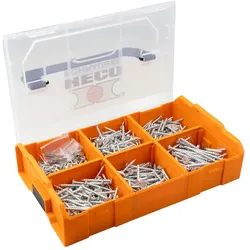 HECO HT-plus Sortiment 700, HECO-L-BOXX Mini, transparent, 700 Schrauben - 63887