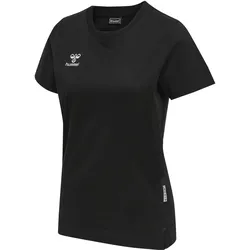 hummel, Damen, Sportshirt, hmlMOVE GRID COTTON T-SHIRT S/S WOMAN (L), Schwarz