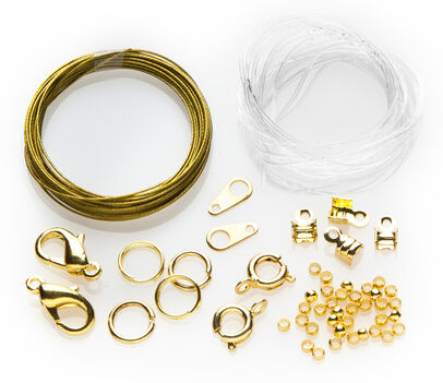 Collier- & Armband-Set, gold
