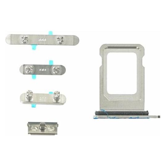OEM Button Set für iPhone 12 Pro silber (Apple iPhone 12 Pro) (25446416)