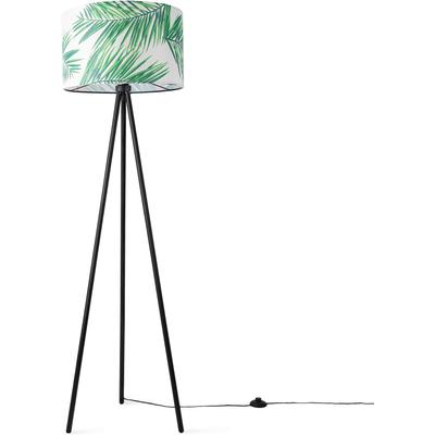 PACO HOME Stehlampe "Trina Ostende", schwarz, H: 148,5cm, Leuchten, Lampenschirm Wohnzimmer Stativ Lampe Büro Kinderzimmer Jungle Palme, Stehlampe