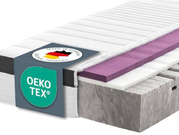 Ravensberger Matratzen Struktura-MED Gel Komfortschaummatratze – 7-Zonen – 180 x 200 cm – Härtegrad H3 – mit Gel-Auflage – waschbarer Tencel-Bezug – Oeko-TEX® Zertifiziert – produziert in Deutschland