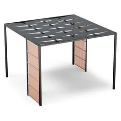 Blumfeldt Shade Cove Vert Pergola 3x3m Sichtschutz pulverbeschichtet wetterfest Schwarz