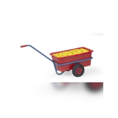 Fetra Handwagen, Ladefl. LxB 910x585mm, Kunststoffmulde, RAL5007, 2 Räder, Luft-Bereifung