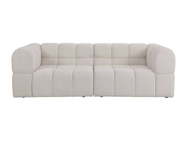 Canapé fixe polyester 3 places beige