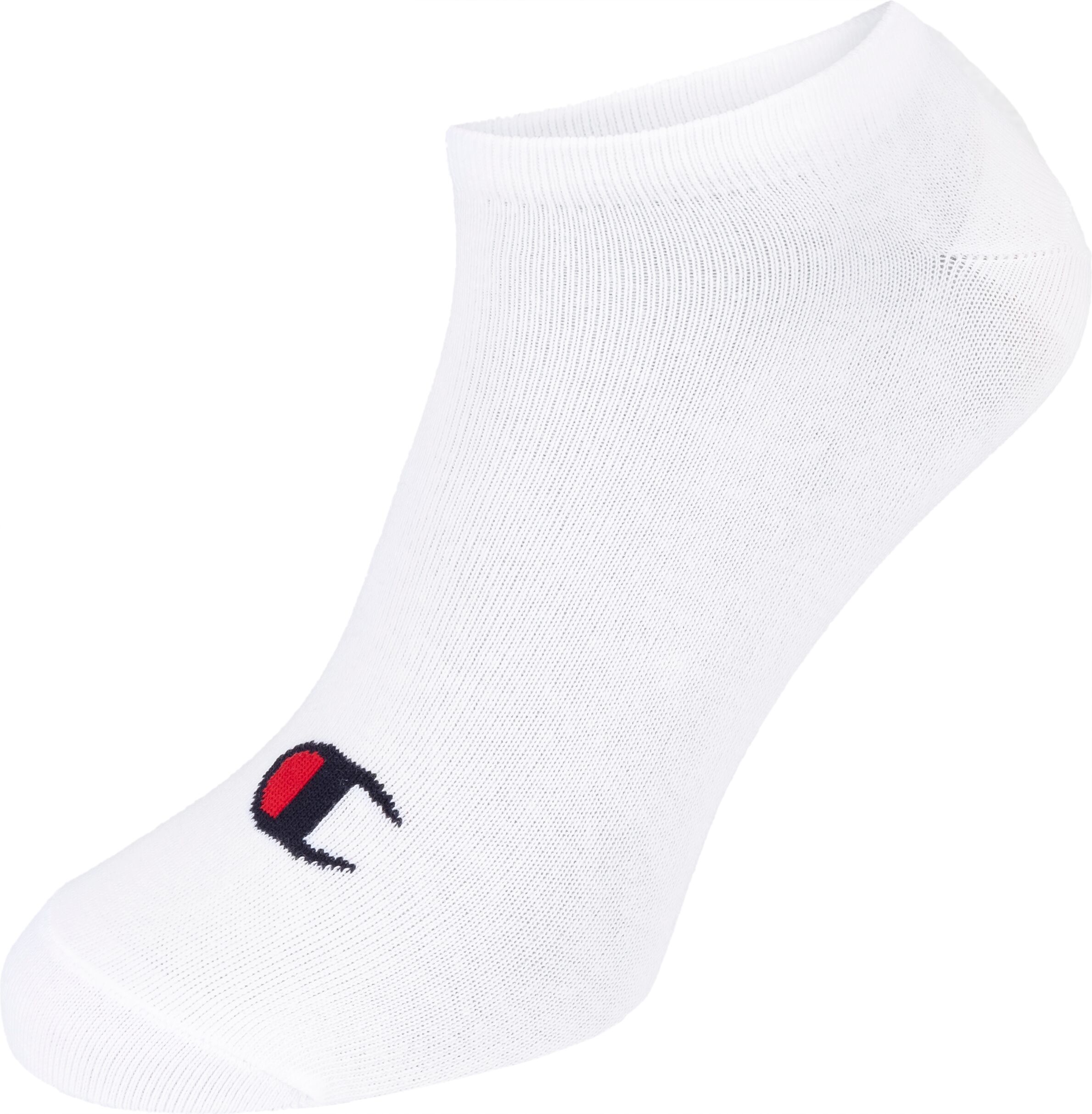 Sneakersocken CHAMPION "6pk Sneaker Socks", Herren, Gr. 35 (38), Sockengrösse, weiss (weiß), Obermaterial: 71% Baumwolle, 23% Polyester, 4% Polyamid, 2% Elasthan, Socken Sneakersocken, für sportliche Aktivitäten, Fitness und Training geeignet, 6er-Pack we