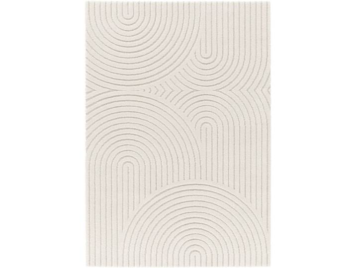 Tapis doux à relief moderne graphique blanc 160x230