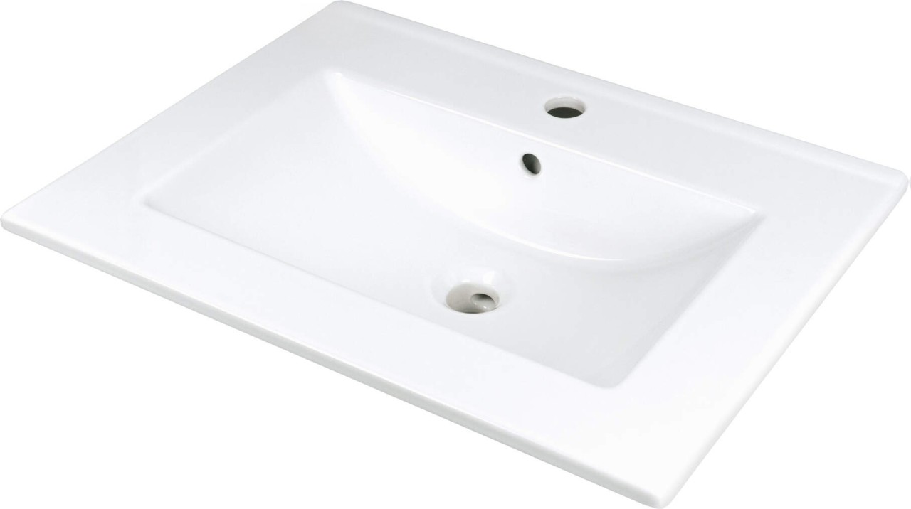 Neuesbad Serie 100 Waschbecken Weiß Einbau 615x465 mm NB1DECTU646M1