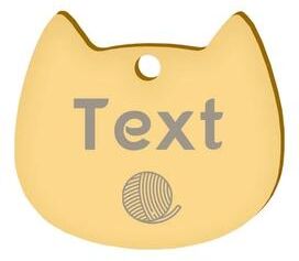 Inspire Select Personalized Stainless Steel Pet ID Tag Custom Engraved Cat & Dog Name Tag Charm With Phone Number golden 390 s