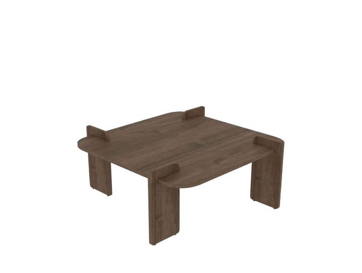 Table basse en bois 90x90cm - bois foncé