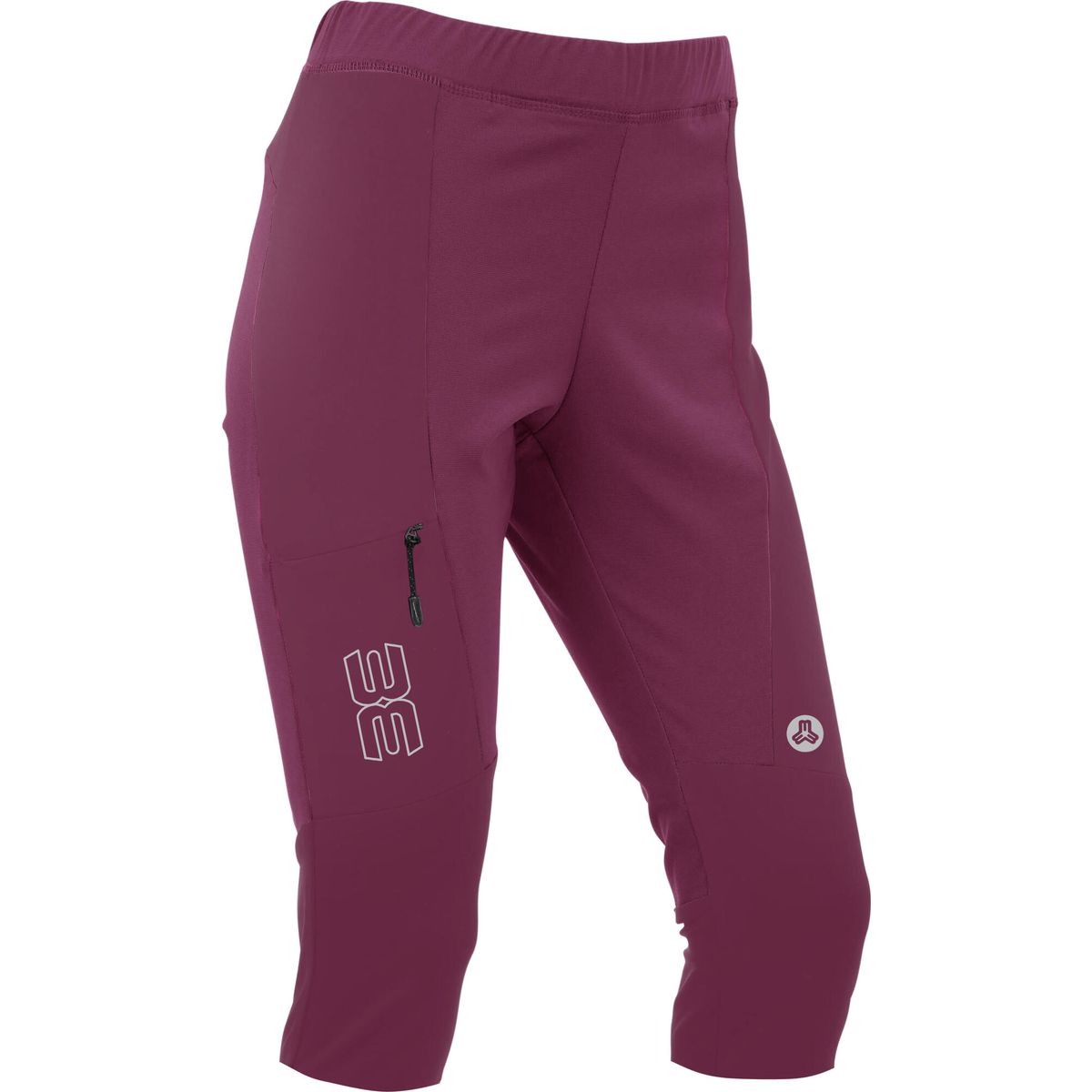 MAUL Sport Simssee - Trekking Leggings Capri elas. wine (8001) 34 5771000777-8001-34