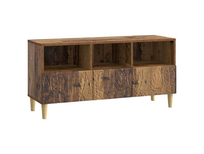KUPTYERFG TV-Schrank Lowboard Altholz 102x34,5x50cm 3 Schubladen Vielseitiges Lowboard fürs Wohnzimmer mit massiven Eukalyptusbeinen, reichlich Stauraum und robuster Pflegeleichtigkeit.