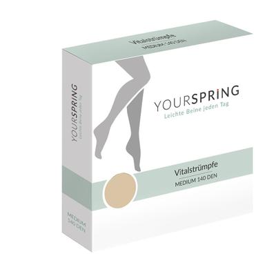 Yourspring medium transparent 140den AD 40/41 nuss 2 St Strümpfe