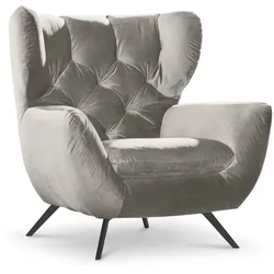 Portobello Sessel Chester Stoff Light Grey