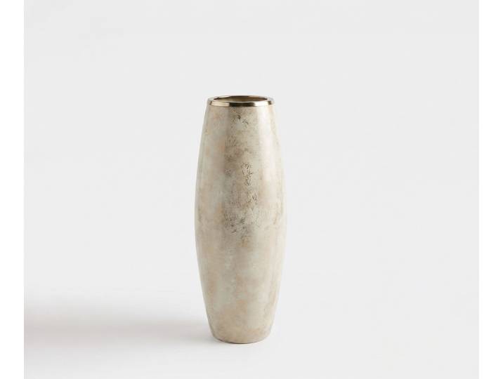 Vase Velino B24 x T24 x H60 cm Glas Alabaster Gold Handgemacht, Wohnaccessoires