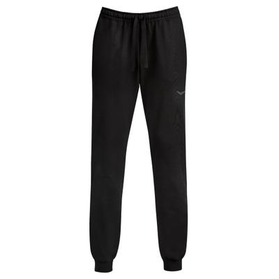 Sweathose TRIGEMA "TRIGEMA Jogginghose aus Biobaumwolle", Damen, Gr. L, Normalgrößen, schwarz, Sweatware, 75% Baumwolle (Biobaumwolle kbA), 25% Baumwolle (recycelt), Basic, Hosen Sweathose