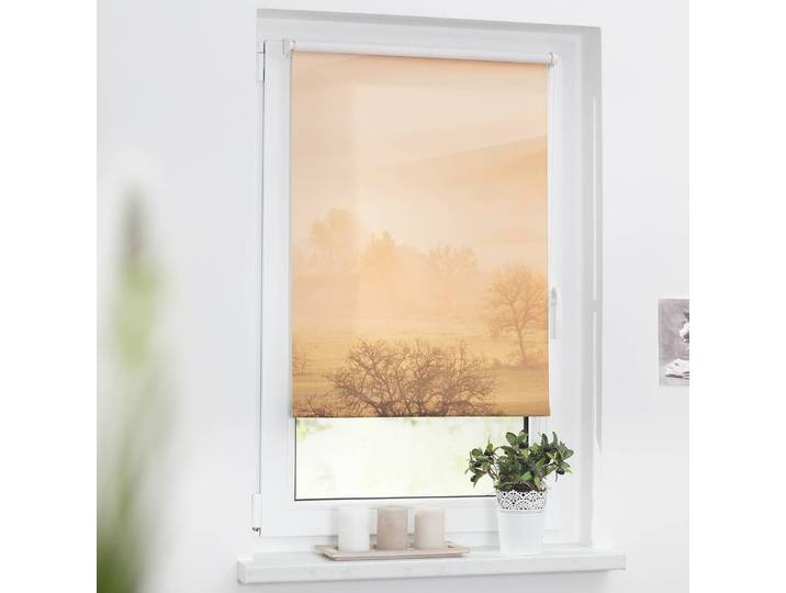 Klemmfix Verdunklungsrollo Toskana 60 x 150cm Orange