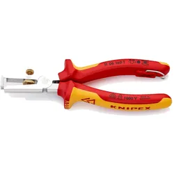 Knipex Abisolierzange mit Befestigungsöse und Öffnungsfeder universal - 1106160T