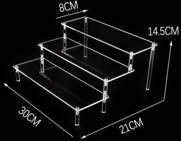 Inspire Essentials CrystalView Acrylic Display Riser Shelf For Collectibles And Desserts 12