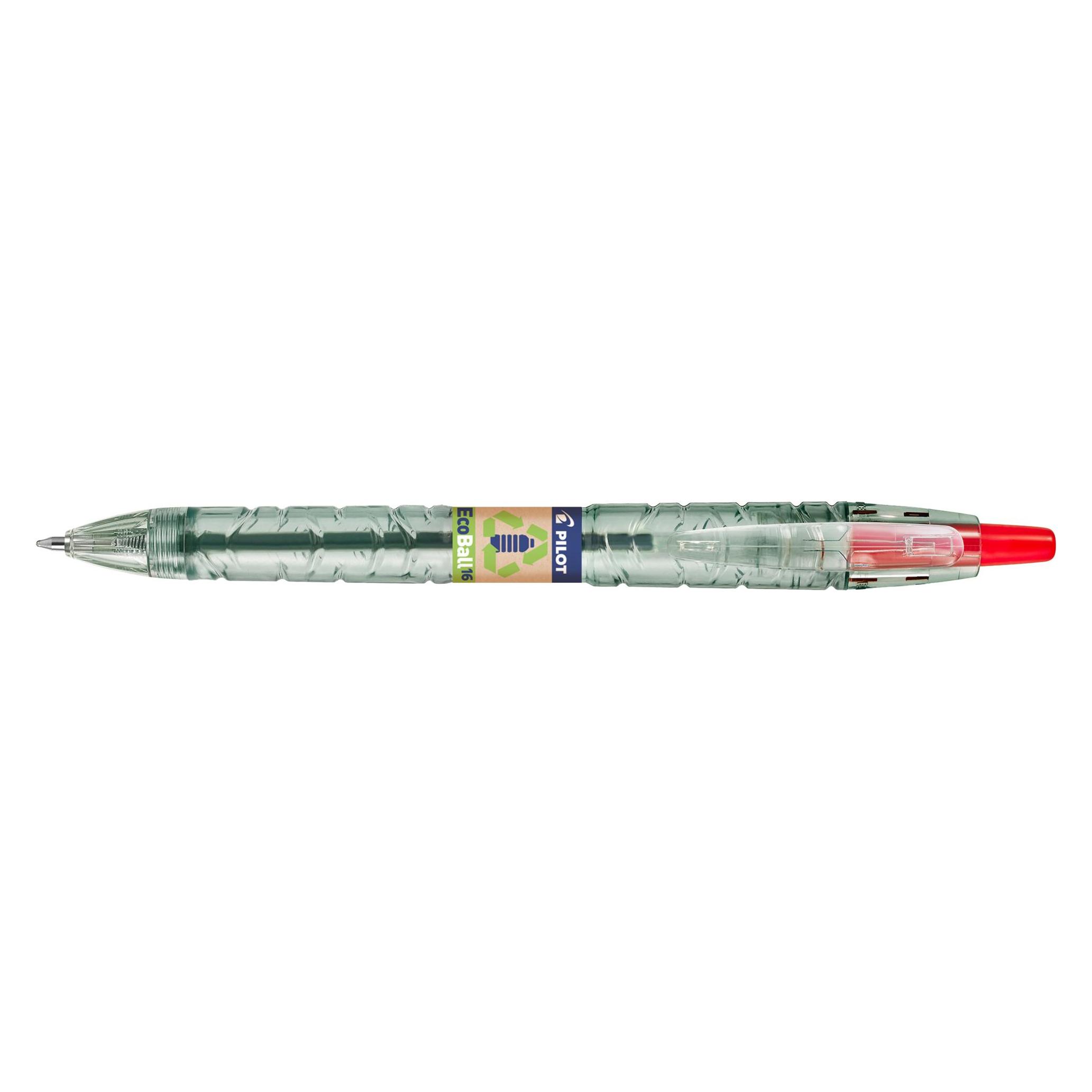 Pilot Kugelschreiber B2P "Bottle 2 Pen" ECOBALL XB transparent, Schreibfarbe: rot, 1 St. (1x) (BP-B2PEB-XB-R-BG)