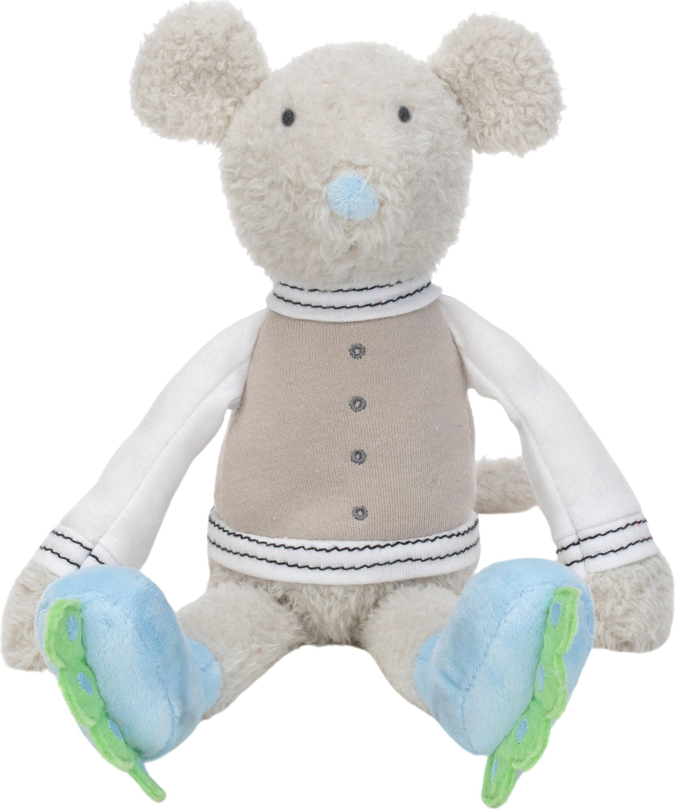 Happy Horse knuffelmuis Mats, grijs, 24 cm, zacht pluche speelgoed