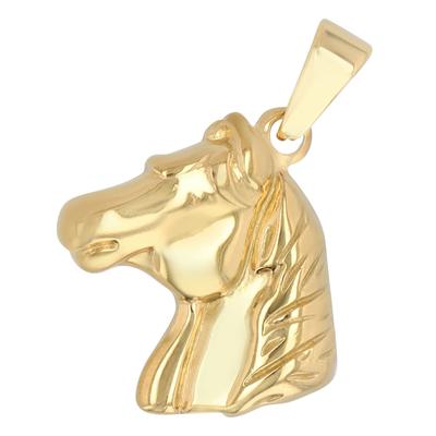Kettenanhänger ADELIA´S "Anhänger – Pferd Anhänger aus Edelstahl", gold (silber), Schmuckanhänger, Mädchen, Edelstahl, Kettenanhänger, Geschenkidee: zeitlos und vielseitig
