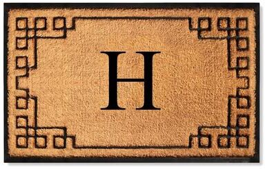 A1 Home Collections Natural Coir & Rubber Door Mat, Heavy Duty, Dirt Trapping, Thick & Durable Outdoor Entry Mat