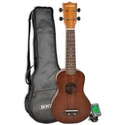 Bontempi Holz-Ukulele mit Stimmgerät (Multilingual)