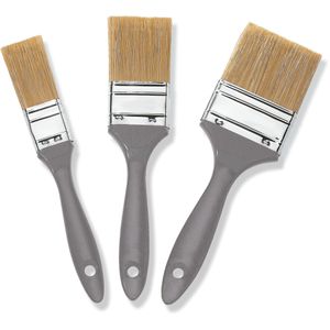 Böttcher-AG Malerpinsel Set, 3-teilig, Flachpinsel, Mischborste, für Lack & Lasur