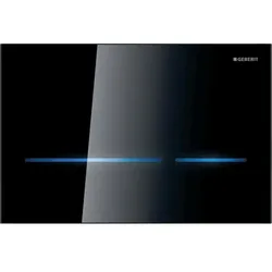 Geberit Sigma80 WC-Strg., eckig, elektron. Sp Netzbetrieb, schwarz, Glas