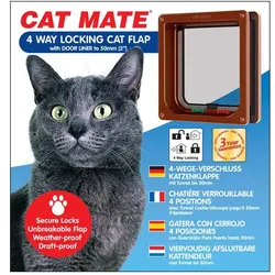 Cat Mate 4-Wege-Katzenklappe (Magnetische Katzenklappe), Katzentüre + Katzennetz