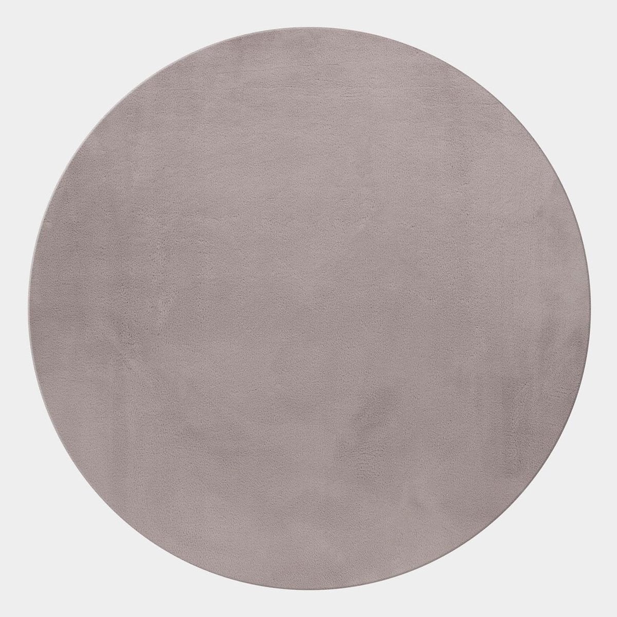 Rond Vloerkleed Nepbont Beige - Zacht en Pluizig Kleed voor Woonkamer of Slaapkamer - Diameter: 160 cm